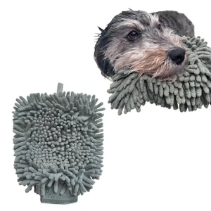 Clean Paws Chenille Microfiber Dog Towel Mitt