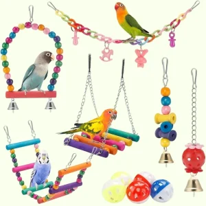 11 PCS Bird Toys for Cage