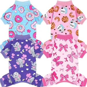 Soft Stretchy Dog Pajamas for Small Medium Dogs