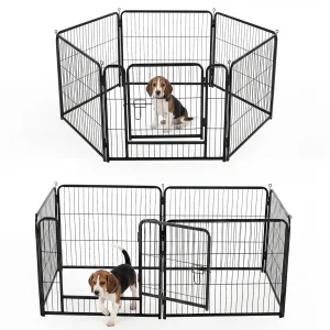 6 Panels Metal Dog Playpen Pet Fence