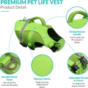 Durable Mesh Dog Life Jacket Tear-Resistant