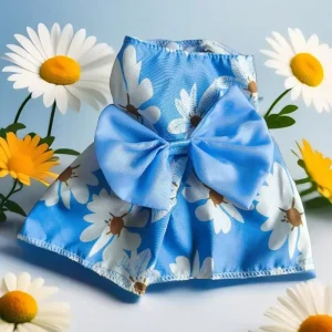 Vibrant Floral & Fruit Pattern Pet Dress Outfit