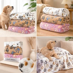 3 Pack Soft Fluffy Pet Blanket
